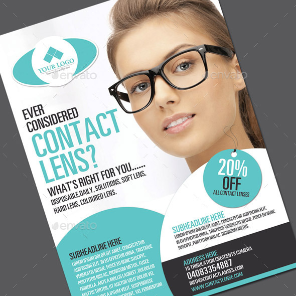 Contact Lens Flyer Design By Adstroke Graphicriver 3091